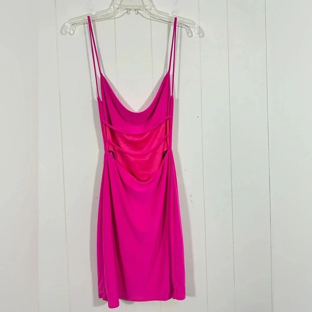 Saints Fuchsia Mini Dress Sleeveless Cocktail Straps Sz M - Picture 3 of 8